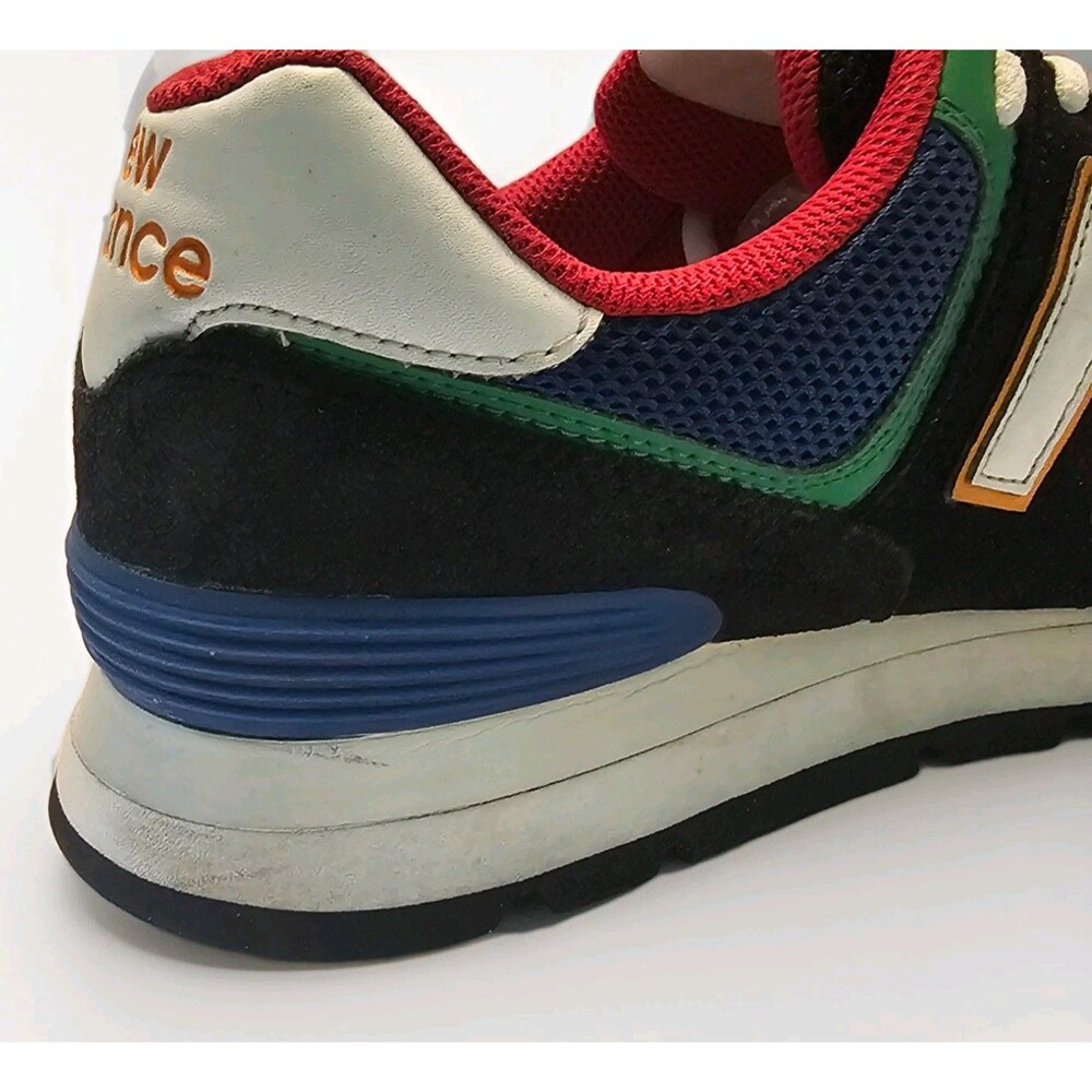 New Balance 574 Rugged Men Size 12 Colorblock Black Blue Red Sneaker ML574DRC - Picture 10 of 16